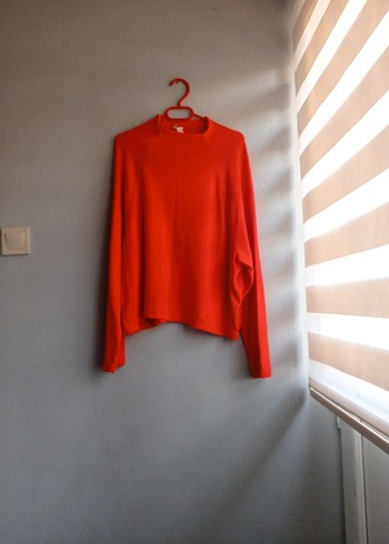 turuncu Kadın Uzun Kollu Basic Kazak - Görsel 2