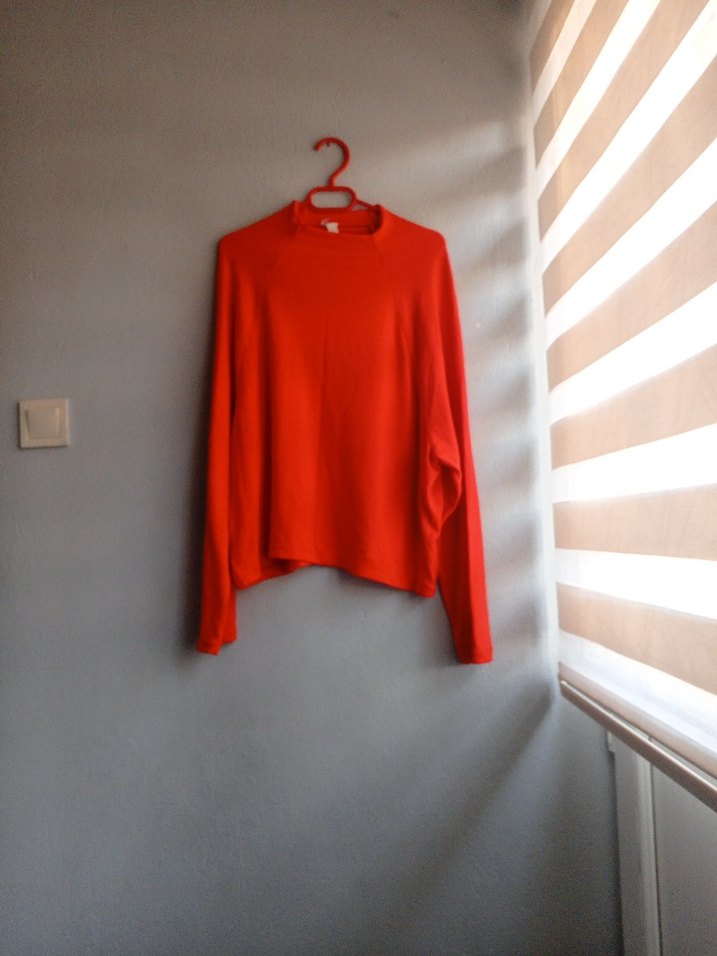 turuncu Kadın Uzun Kollu Basic Kazak - Görsel 2