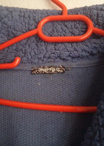 Mavi Kapüşonlu Fermuarlı polar ceket - Görsel 4