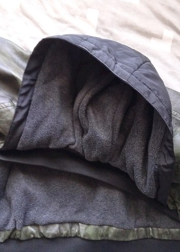 Fermuarlı haki Deri Erkek Çocuk Ceketi - Görsel 4