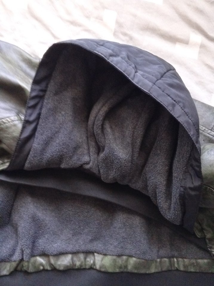 Fermuarlı haki Deri Erkek Çocuk Ceketi - Görsel 4