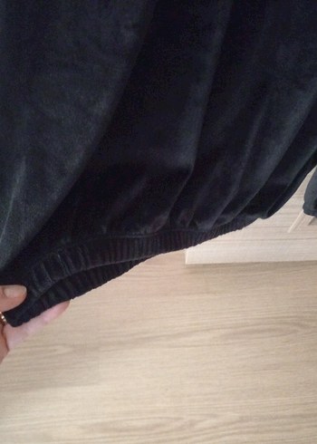 Siyah Süet Kadın Sweatshirt - Görsel 5