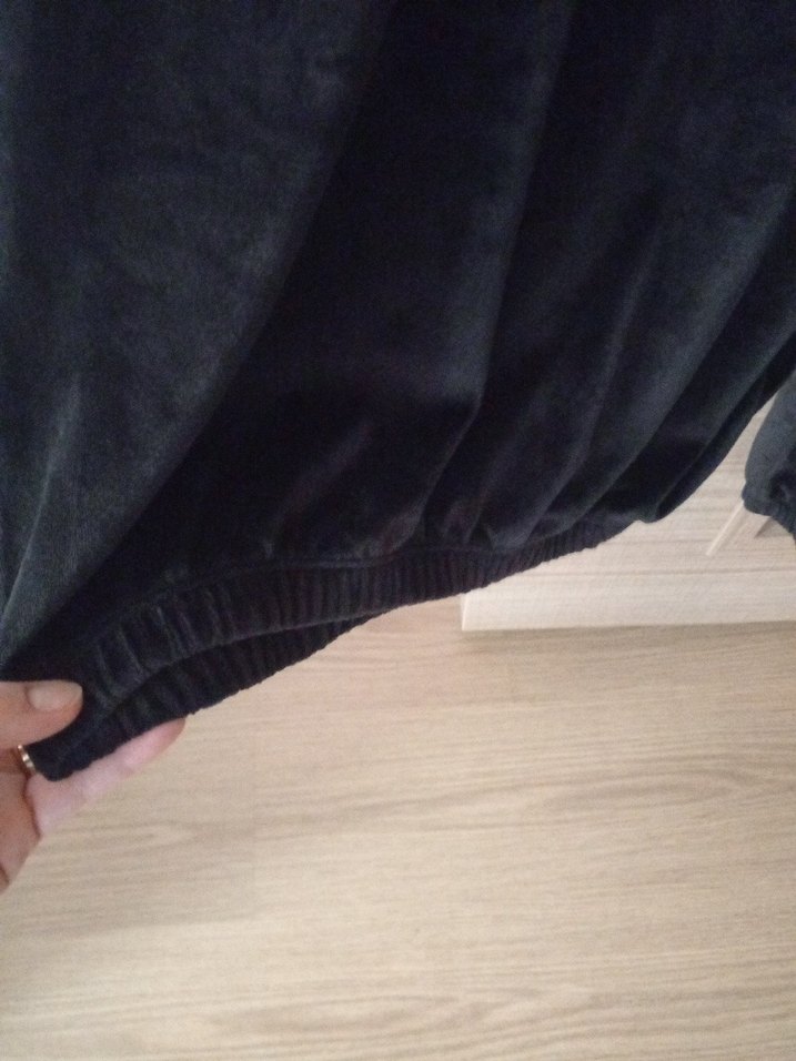 Siyah Süet Kadın Sweatshirt - Görsel 5