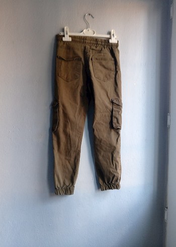 haki renkErkek Çocuk  Bol Kesim Pantolon - Görsel 4
