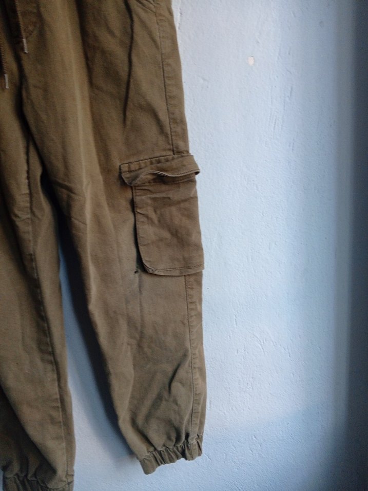 haki renkErkek Çocuk  Bol Kesim Pantolon - Görsel 2