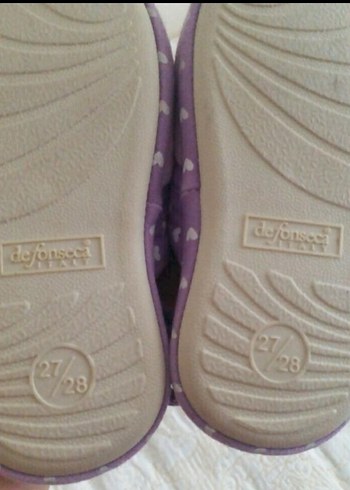 Mor Nakışlı Kız Ev Terliği - Görsel 3