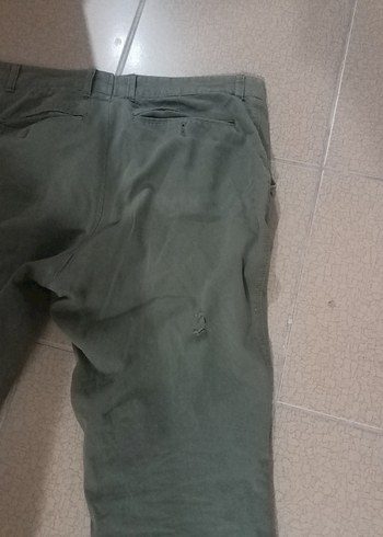 Erkek Haki Keten Rahat Kesim Pantolon - Görsel 5