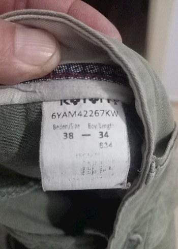 Erkek Haki Keten Rahat Kesim Pantolon - Görsel 3