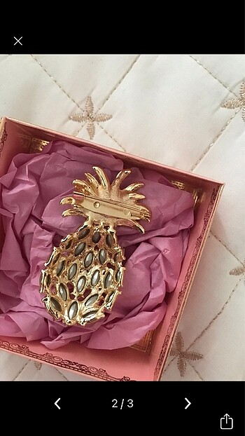 Accessorize Ananas model taşlı broş