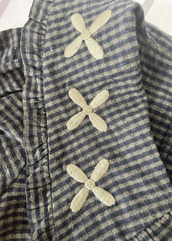 40 Beden lacivert Renk Nakışlı Siyah Denim Midi Elbise