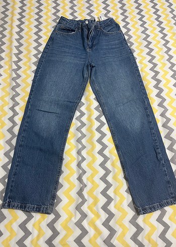 36 Beden Kadın Mavi Regular Fit Denim Pantolon
