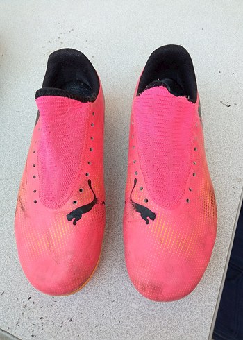 Pembe Erkek Futbol Ayakkabısı Velcro - Görsel 6