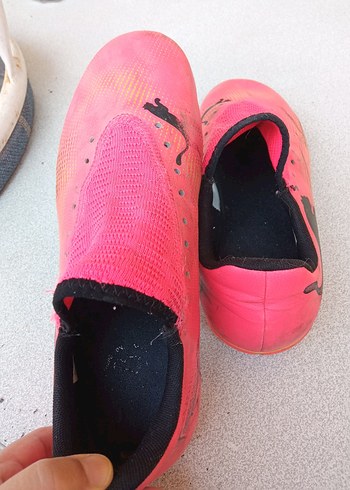 Pembe Erkek Futbol Ayakkabısı Velcro - Görsel 5