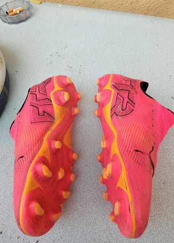 Pembe Erkek Futbol Ayakkabısı Velcro - Görsel 4