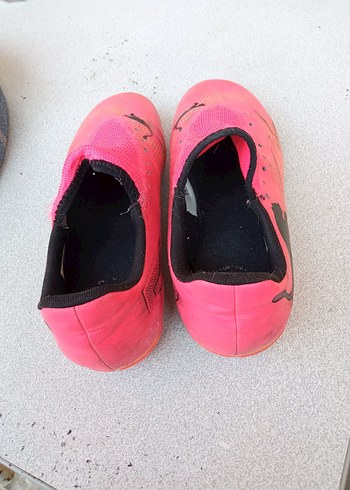 Pembe Erkek Futbol Ayakkabısı Velcro - Görsel 7