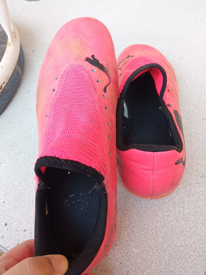 Pembe Erkek Futbol Ayakkabısı Velcro - Görsel 5