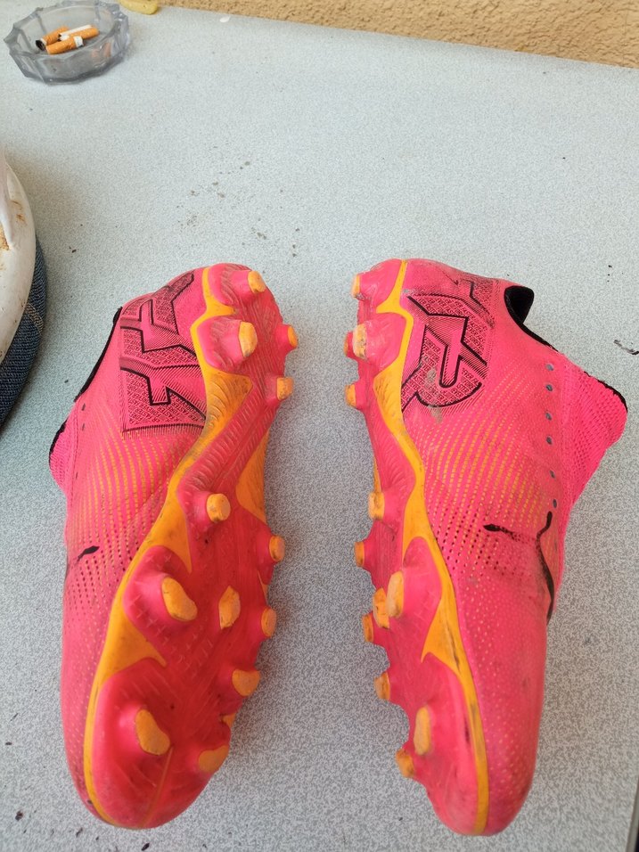 Pembe Erkek Futbol Ayakkabısı Velcro - Görsel 4