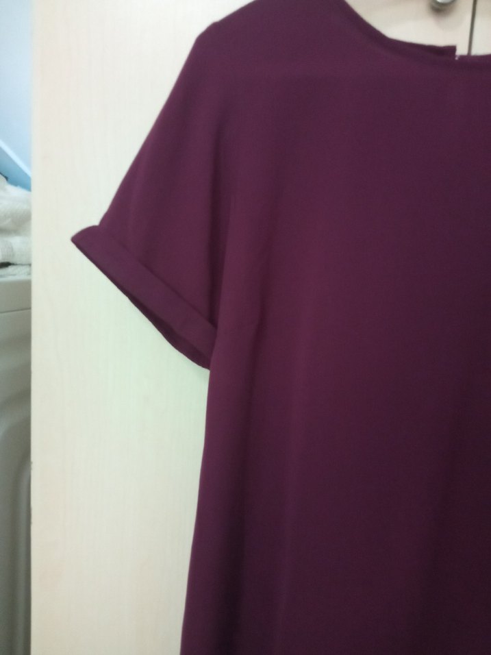 Mor Kısa Kollu Kadın Bluz - Görsel 3