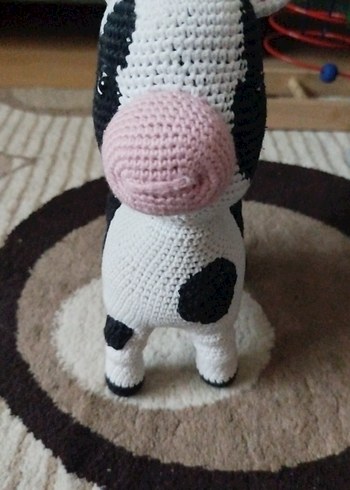 Beyaz Siyah Noktalı Peluş İnek Oyuncak
