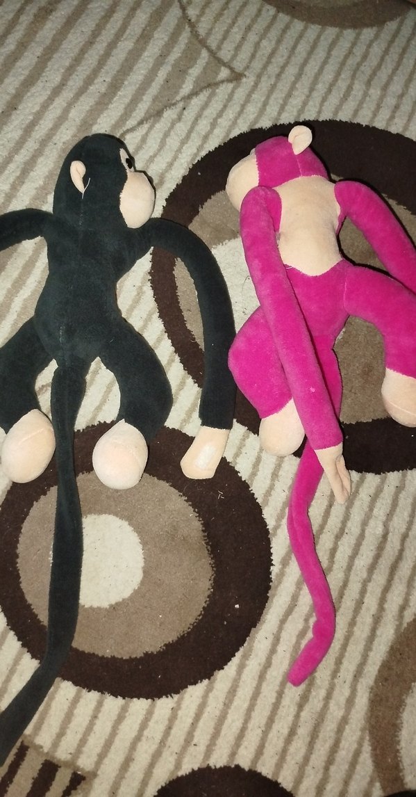 Uzun Kuyruklu Kahverengi Peluş Maymun - Görsel 2