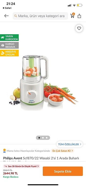 Philips Avent Buharda Pişirme Makinesi