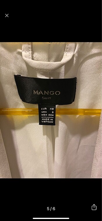 Mango Mango Blazer Ceket beyaz
