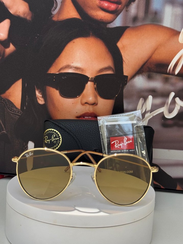 Ray-Ban Altın Renk Klasik Unisex Güneş Gözlüğü - Görsel 2