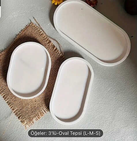 Diğer Oval sunumluk set 3 lü