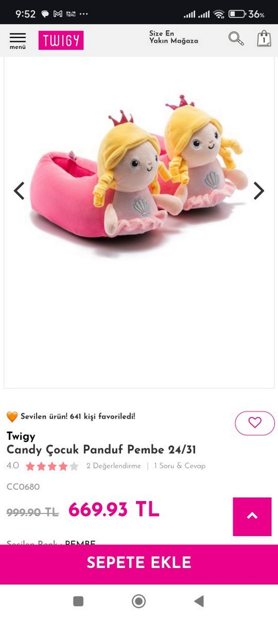 Twigy Kız Çocuk Panduf - Görsel 4