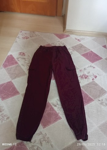 Bordo Kadın Rahat Kesim Sweatpant