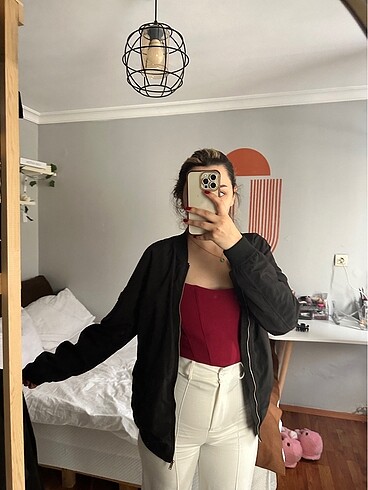Pull and Bear Siyah bomber