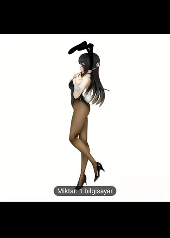 Beden Siyah Tavşan Kostümlü Aksiyon Figürü