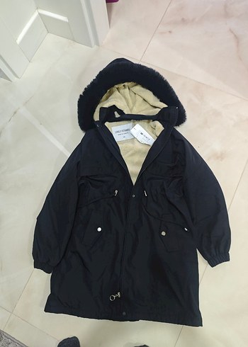 Siyah Midi Kadın Yağmurluk Notched Yaka - Görsel 4