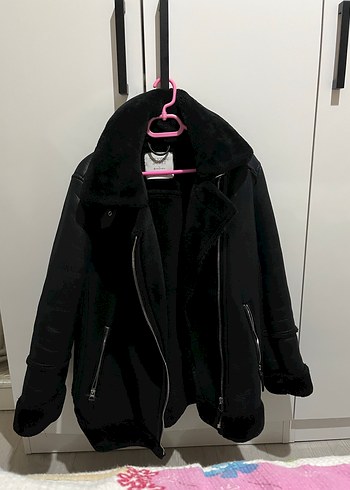 s Beden siyah Renk Siyah Kürklü Kadın Ceket stradivarius