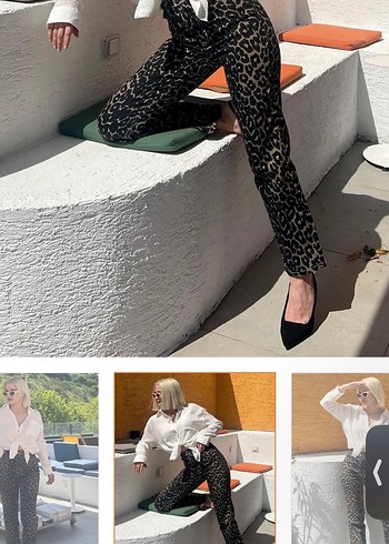Kadın leopar Pantolon - Görsel 7