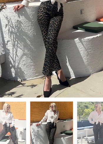 Kadın leopar Pantolon - Görsel 6