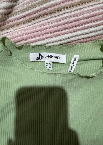 Yeşil Kısa Kollu Mini Tişört yeşil - Görsel 3