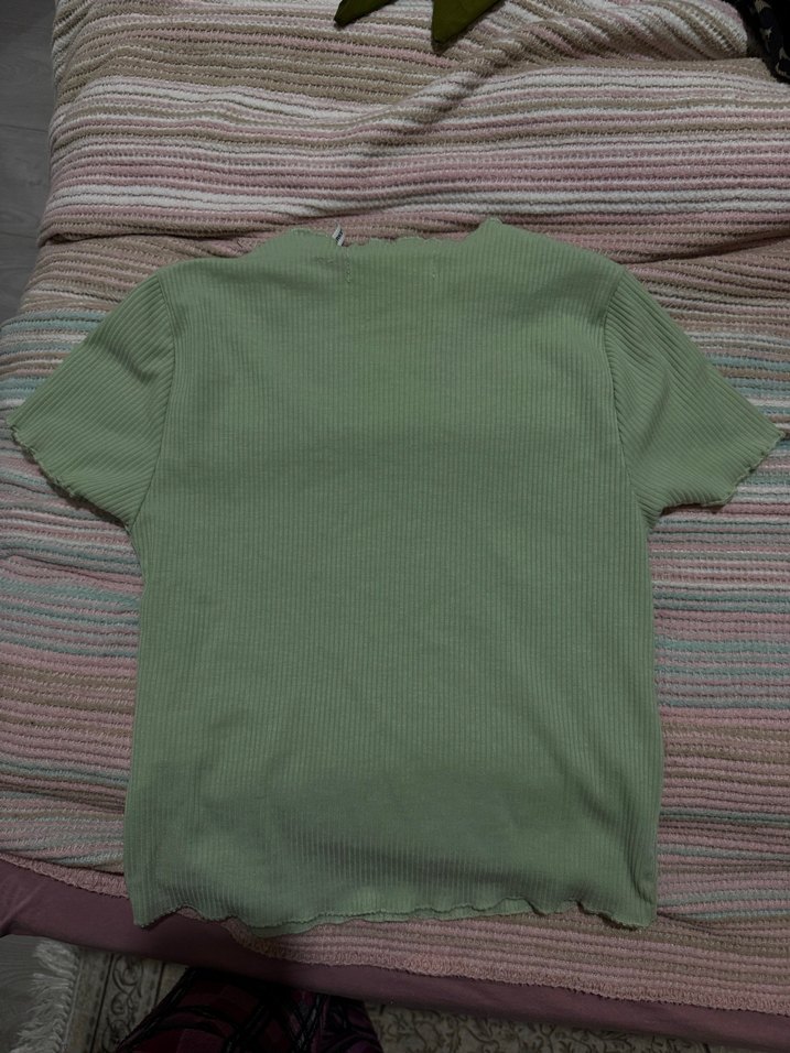 Yeşil Kısa Kollu Mini Tişört yeşil - Görsel 2