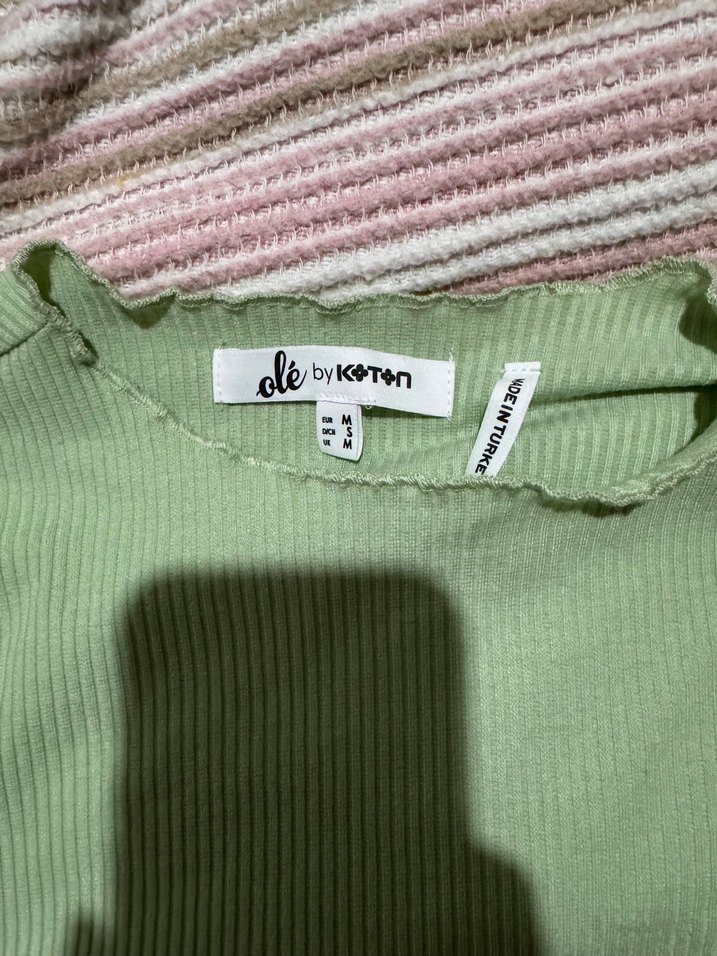 Yeşil Kısa Kollu Mini Tişört yeşil - Görsel 3