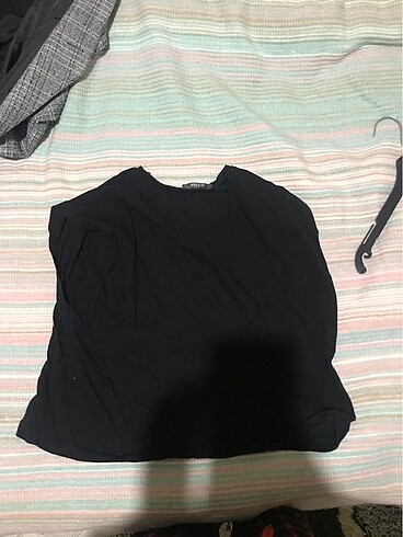 Bershka Siyah yarım kol spo