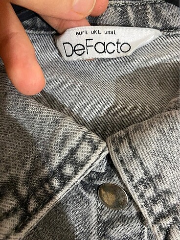 Defacto DeFacto gri ceket bir kez kullanıldı defosu yoktur L beden