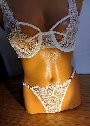 Beyaz Dantel Bohem Mini Sütyen Takımı - Görsel 2