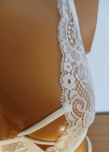 Beyaz Dantel Bohem Mini Sütyen Takımı - Görsel 4