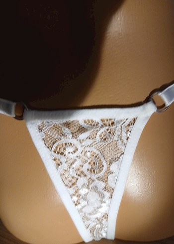 Beyaz Dantel Bohem Mini Sütyen Takımı - Görsel 10