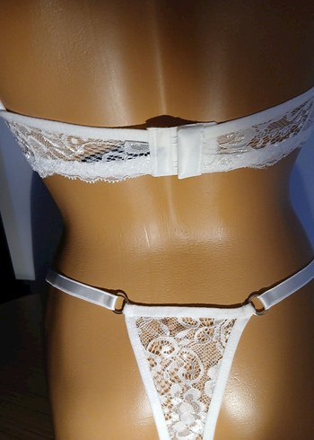 Beyaz Dantel Bohem Mini Sütyen Takımı - Görsel 11