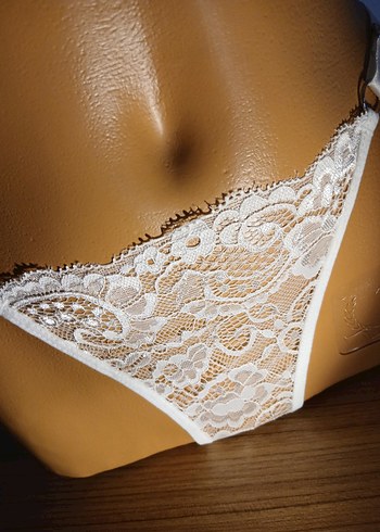 Beyaz Dantel Bohem Mini Sütyen Takımı - Görsel 3