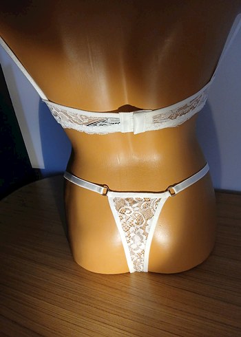 Beyaz Dantel Bohem Mini Sütyen Takımı - Görsel 8