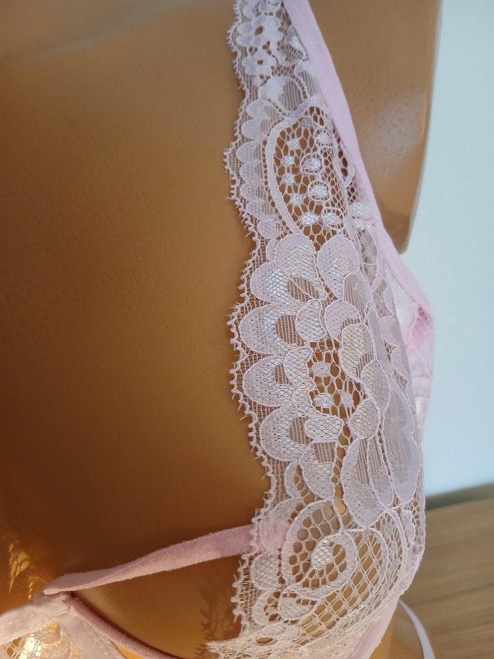 Pembe Dantel Bohem Büstiyer Sütyen takımı - Görsel 5