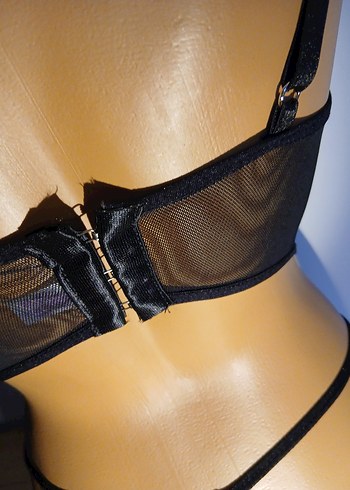 Siyah Gotik Mini Sütyen Takımı - Görsel 14