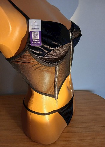 Siyah Gotik Mini Sütyen Takımı - Görsel 8